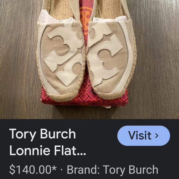 "TORY BURCH" Lonnie flats. Canvas, leather and twine. Sz. 8M, Beautiful shoes. - Picture 3 of 17